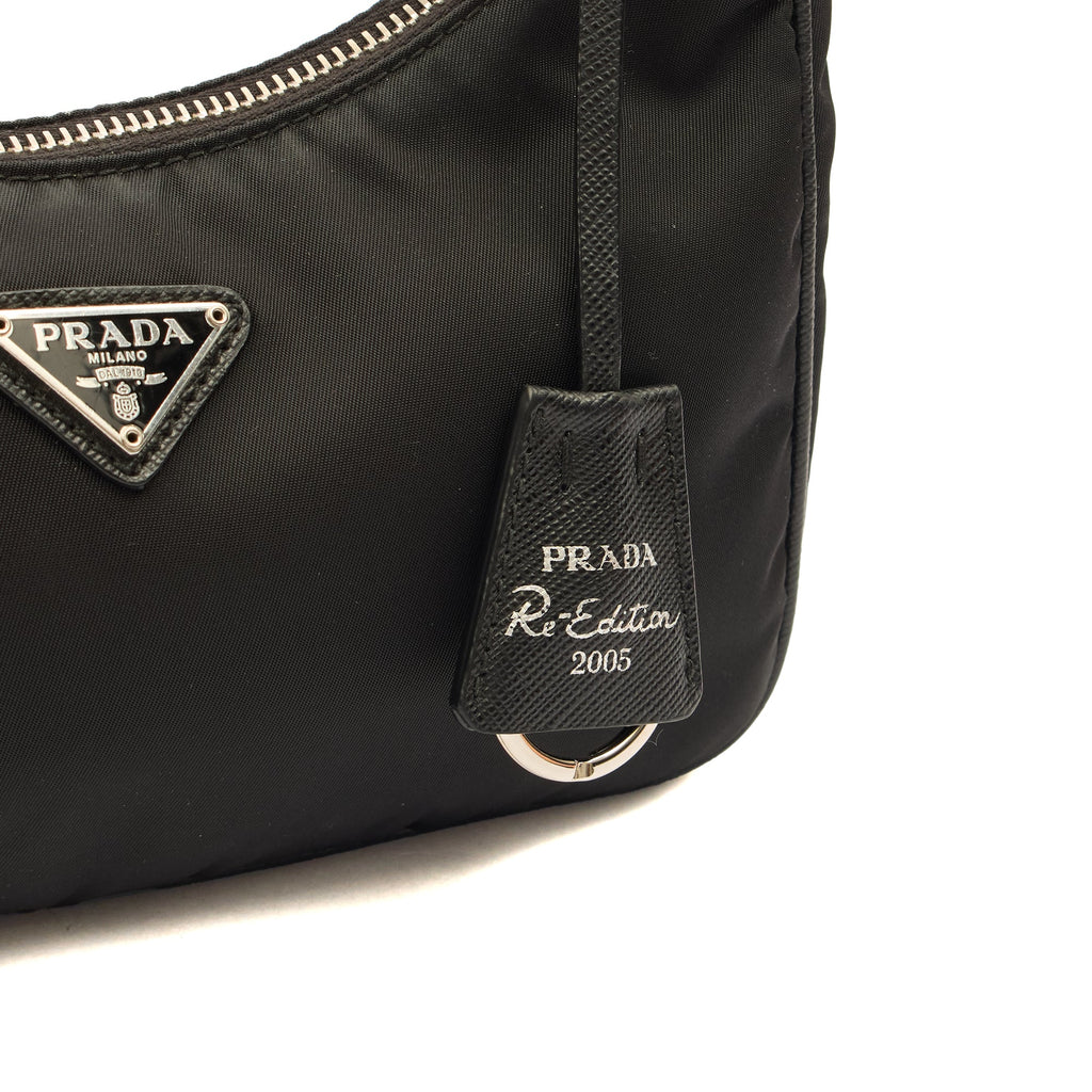 Prada Cross Body Re-Edition 2000 Shoulder Bag in Black, Nylon — Lifestyle View