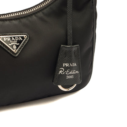 Prada Cross Body Re-Edition 2000 Shoulder Bag in Black, Nylon — Alternate View 18