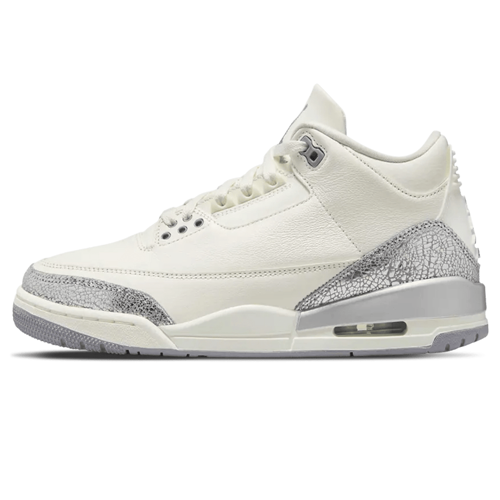 Air Jordan 3 Wmns Retro 'Sail Metallic Silver' — UK 2.5 | EU 35.5 | US 5 — Front View