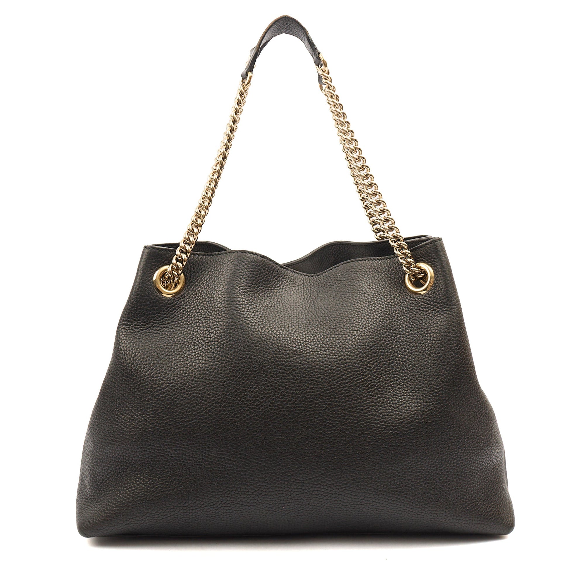 Gucci Shoulder Bag Soho Chain Shoulder Bag in Black, Leather — Back View