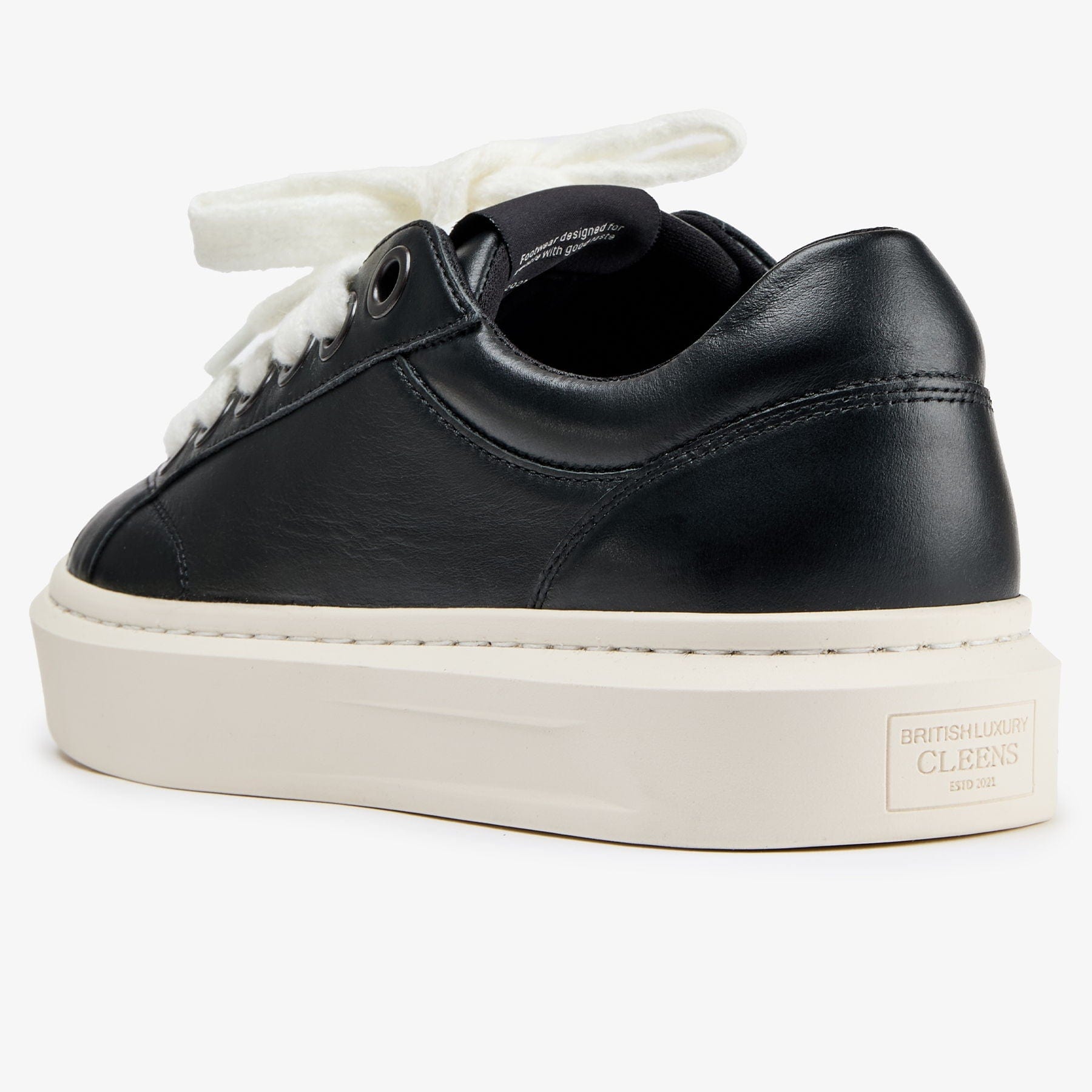 Cleens Ace 'Noir' — UK 3 | EU 37 | US 4 — Side View