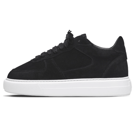 Cleens Court Trainer 'Black Suede' — UK 3 | EU 37 | US 4 — Front View