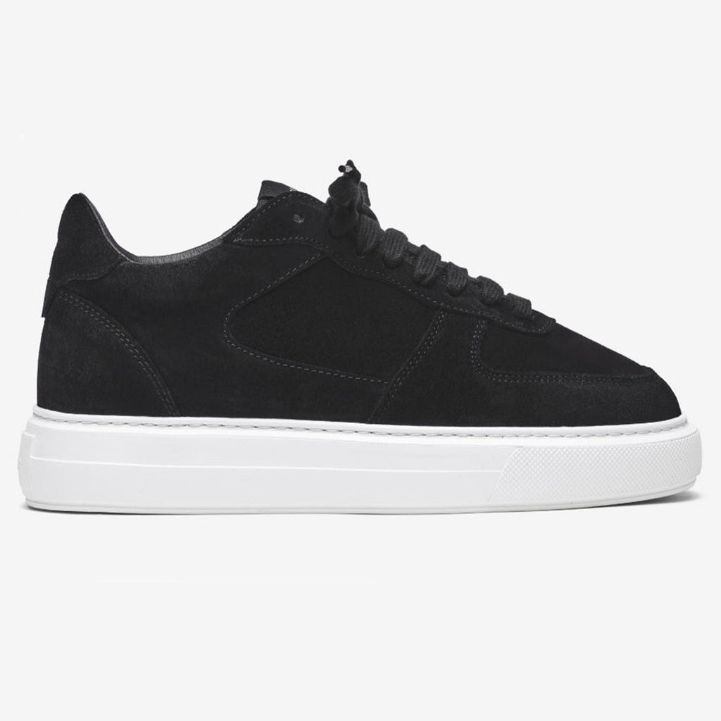 Cleens Court Trainer 'Black Suede' — UK 3 | EU 37 | US 4 — Side View