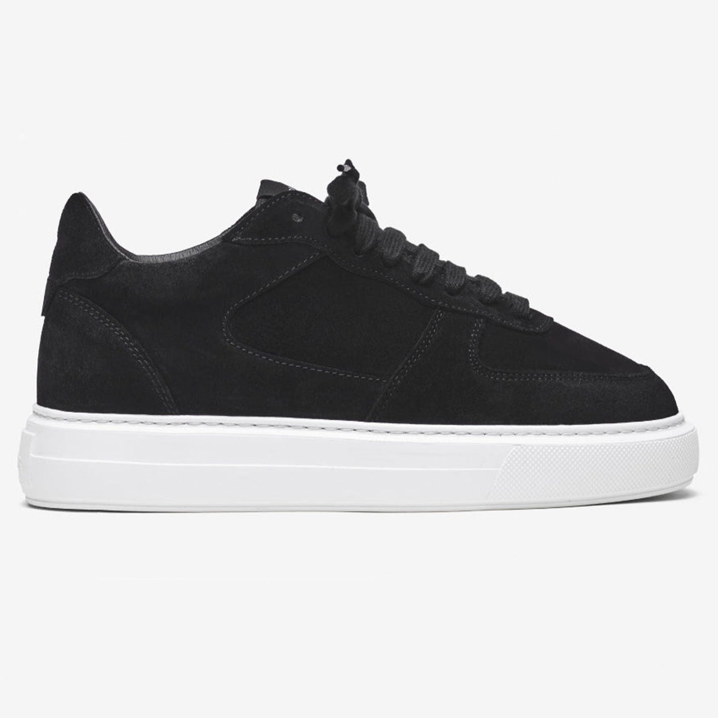 Cleens Court Trainer 'Black Suede' — UK 3 | EU 37 | US 4 — Side View