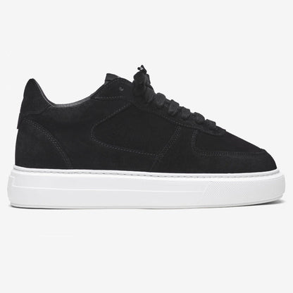 Cleens Court Trainer 'Black Suede' — UK 3 | EU 37 | US 4 — Side View