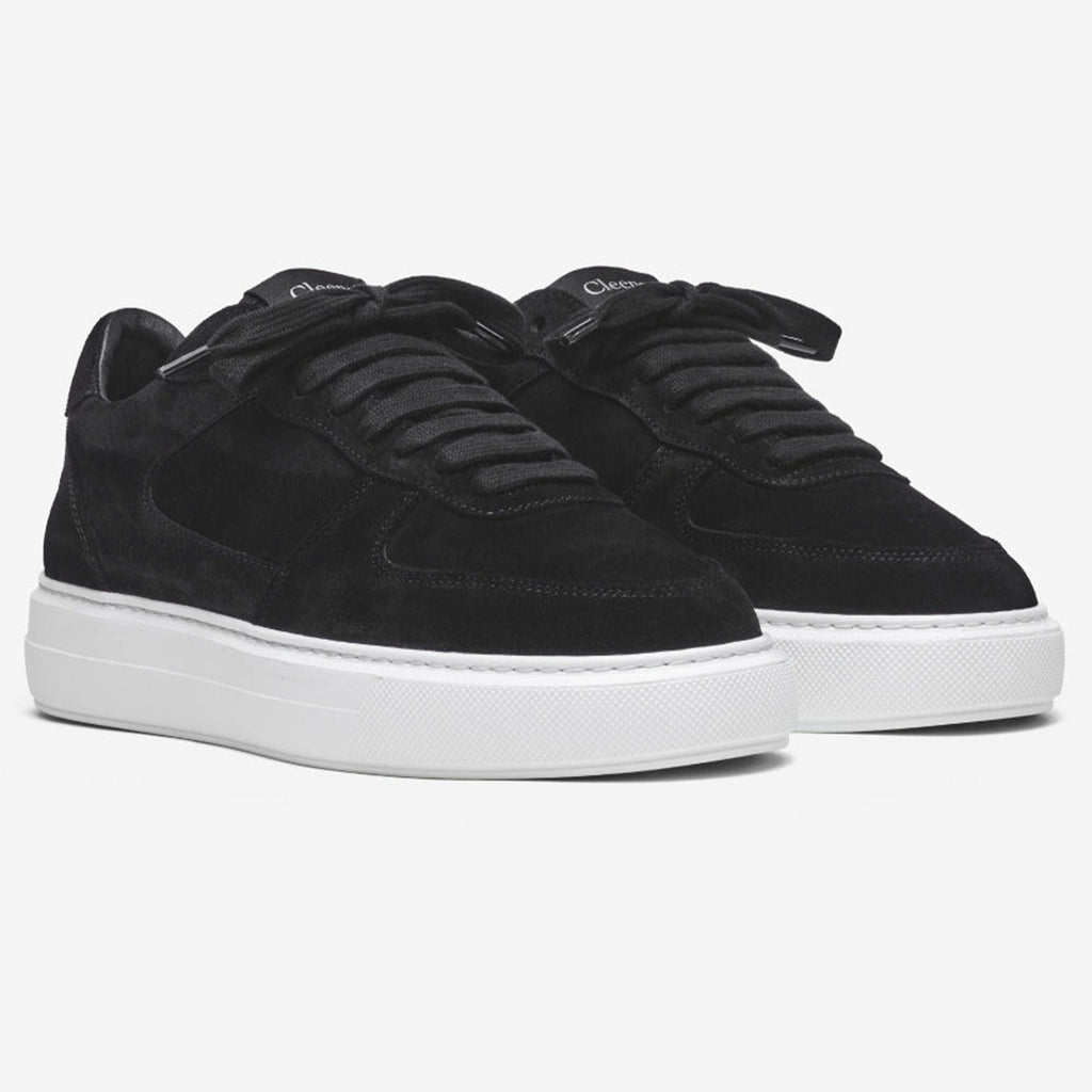 Cleens Court Trainer 'Black Suede' — UK 3 | EU 37 | US 4 — Detail View