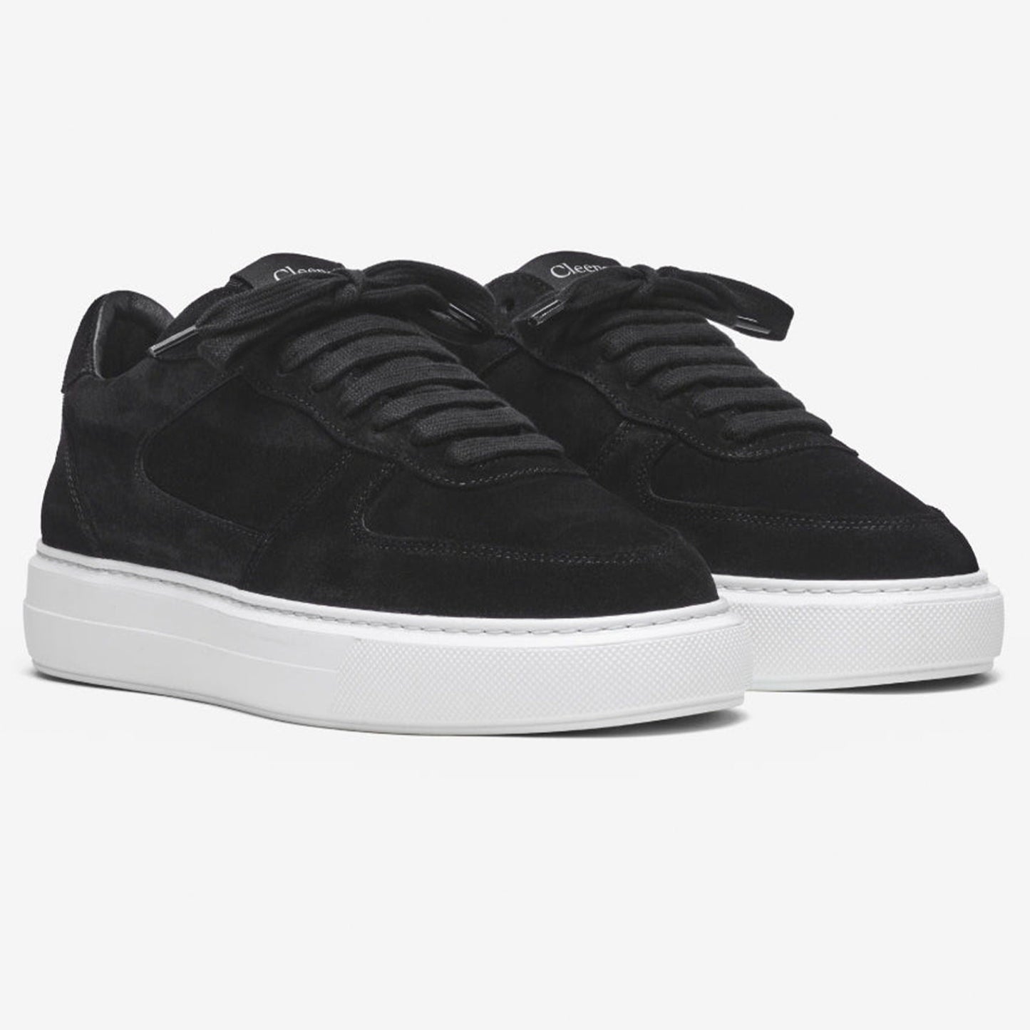 Cleens Court Trainer 'Black Suede' — UK 3 | EU 37 | US 4 — Detail View