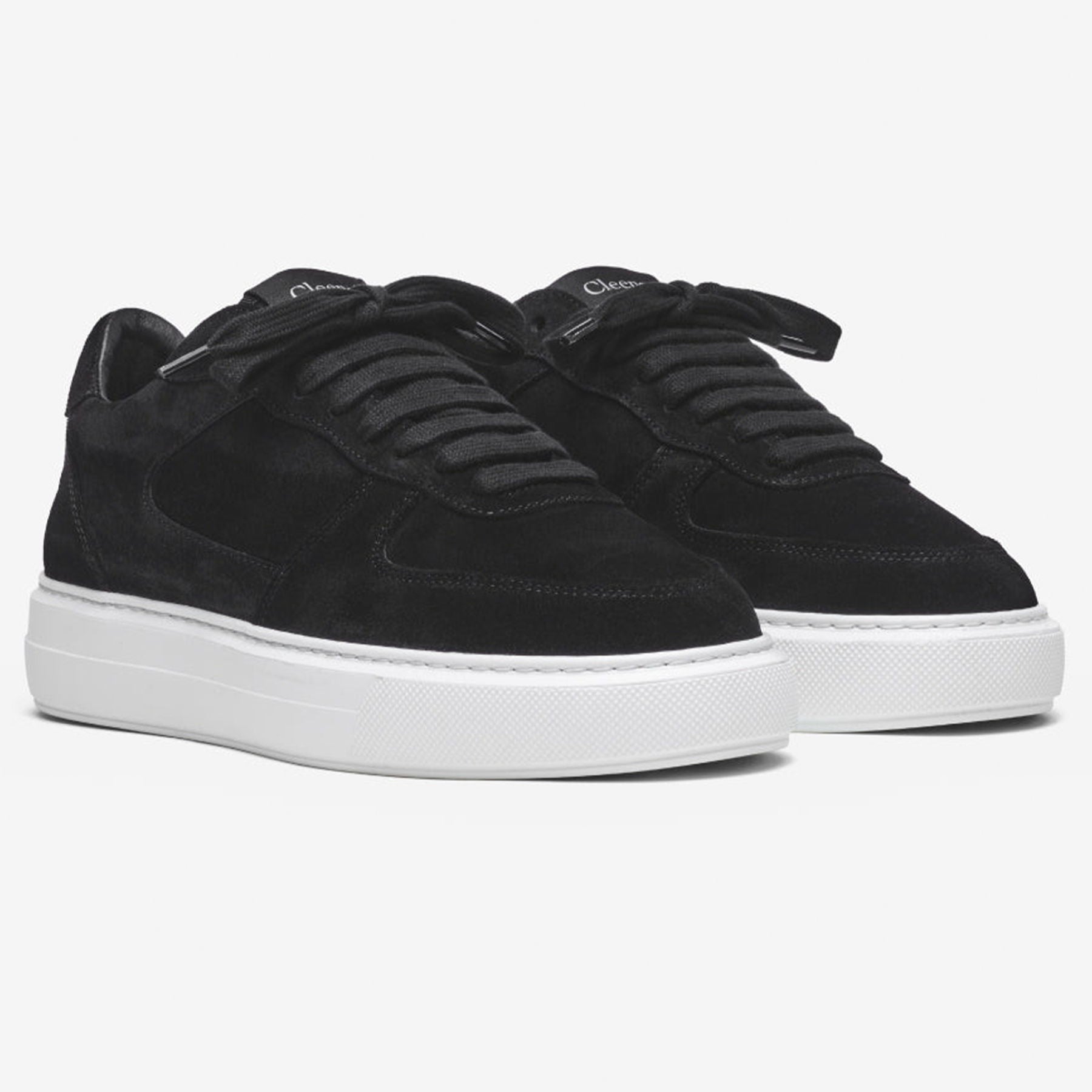 Cleens Court Trainer 'Black Suede' — UK 3 | EU 37 | US 4 — Detail View