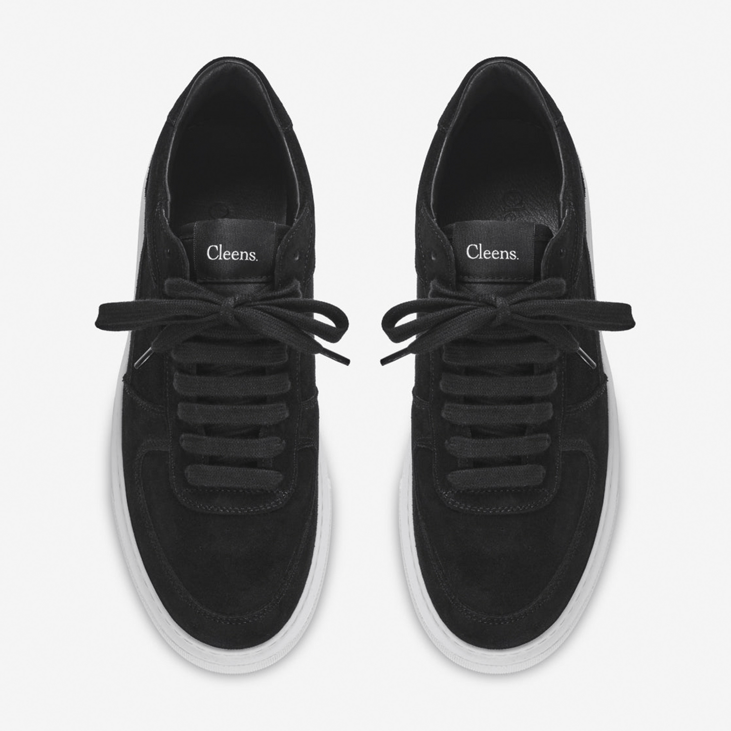 Cleens Court Trainer 'Black Suede' — UK 3 | EU 37 | US 4 — Top View