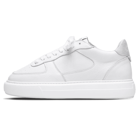Cleens Court Trainer 'White Tumbled Leather' — UK 3 | EU 37 | US 4 — Front View