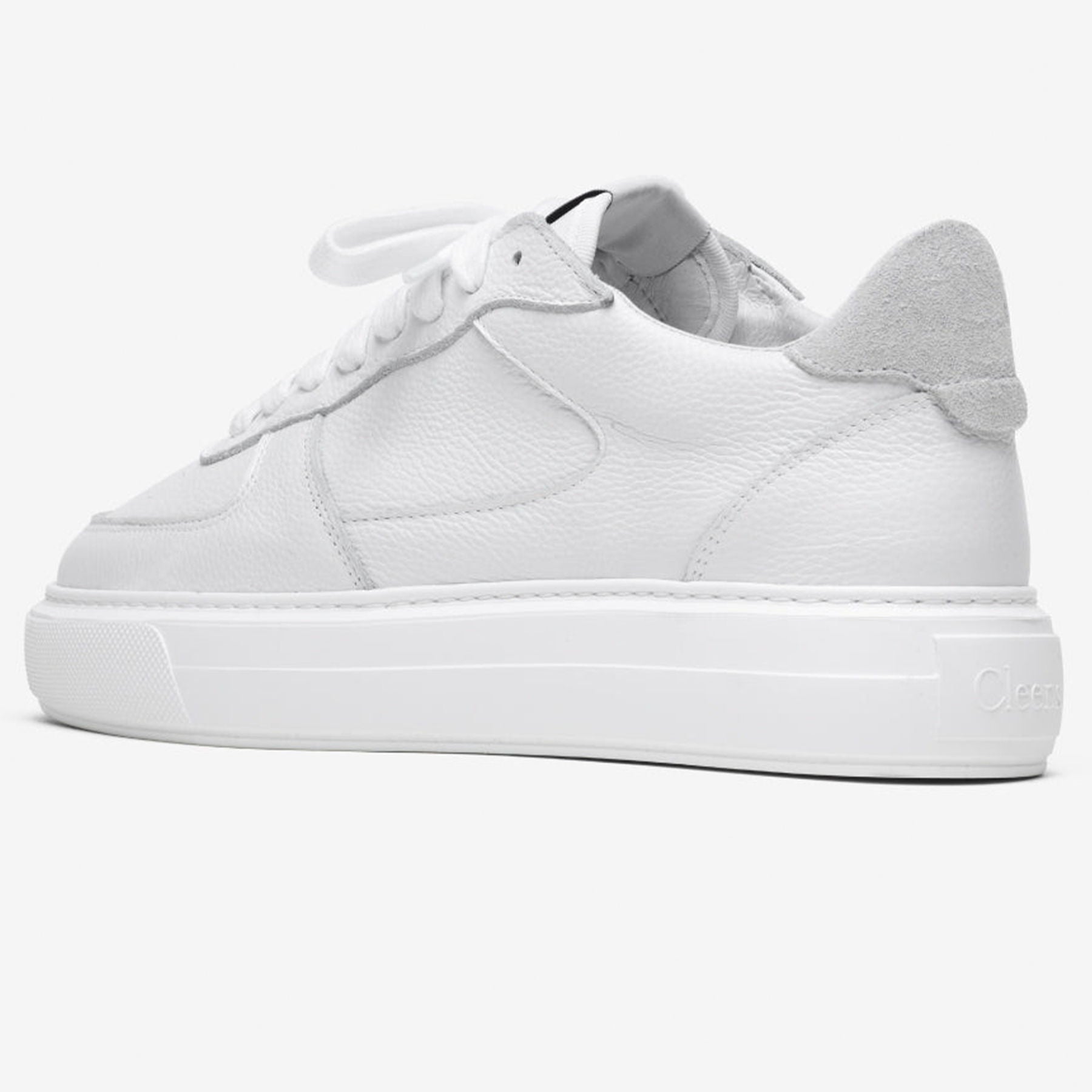 Cleens Court Trainer 'White Tumbled Leather' — UK 3 | EU 37 | US 4 — Detail View