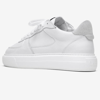 Cleens Court Trainer 'White Tumbled Leather' — UK 3 | EU 37 | US 4 — Detail View