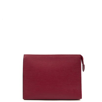 Louis Vuitton Clutch Toiletry Pouch 26  in Pink, Epi Leather — Front View