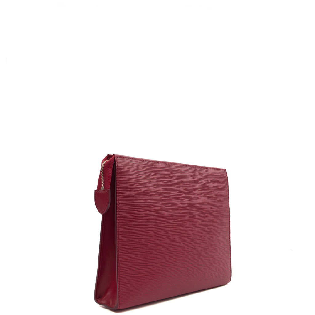 Louis Vuitton Clutch Toiletry Pouch 26  in Pink, Epi Leather — Side View