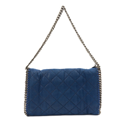 Stella McCartney Cross Body Falabella Fold Over Tote in Blue, Fabric — Alternate View 10