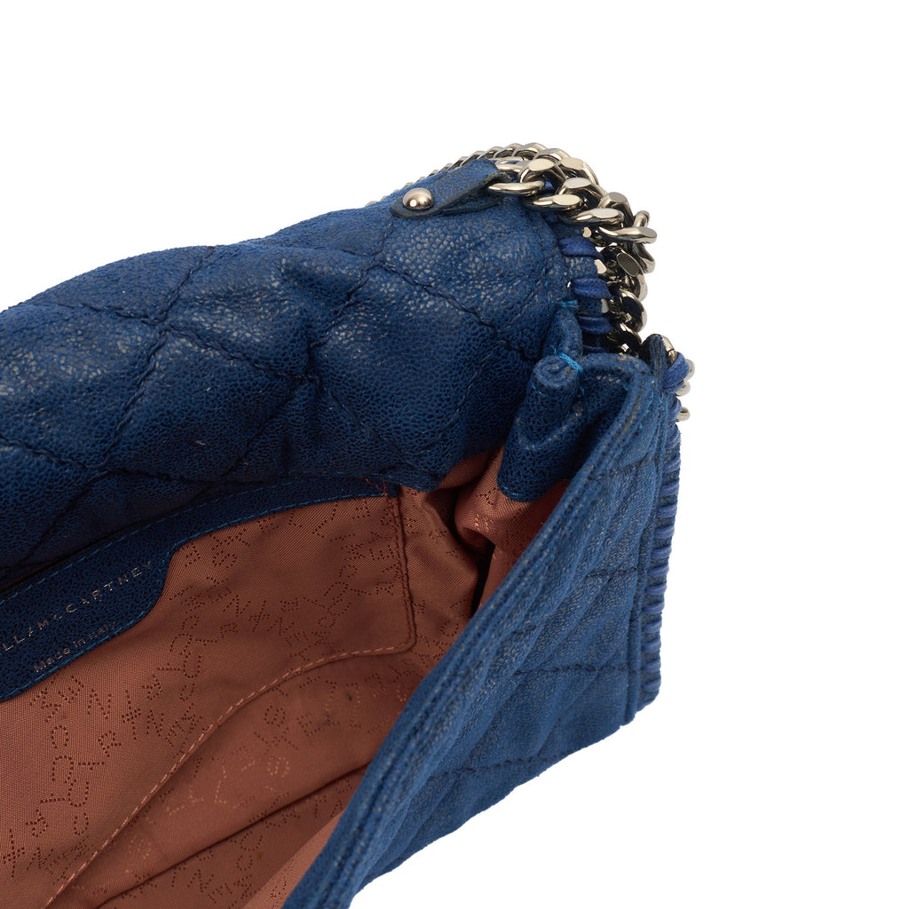 Stella McCartney Cross Body Falabella Fold Over Tote in Blue, Fabric — Alternate View 12
