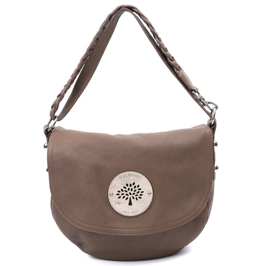 Mulberry Cross Body Daria Satchel in Clay, Calfskin Leather — Front View