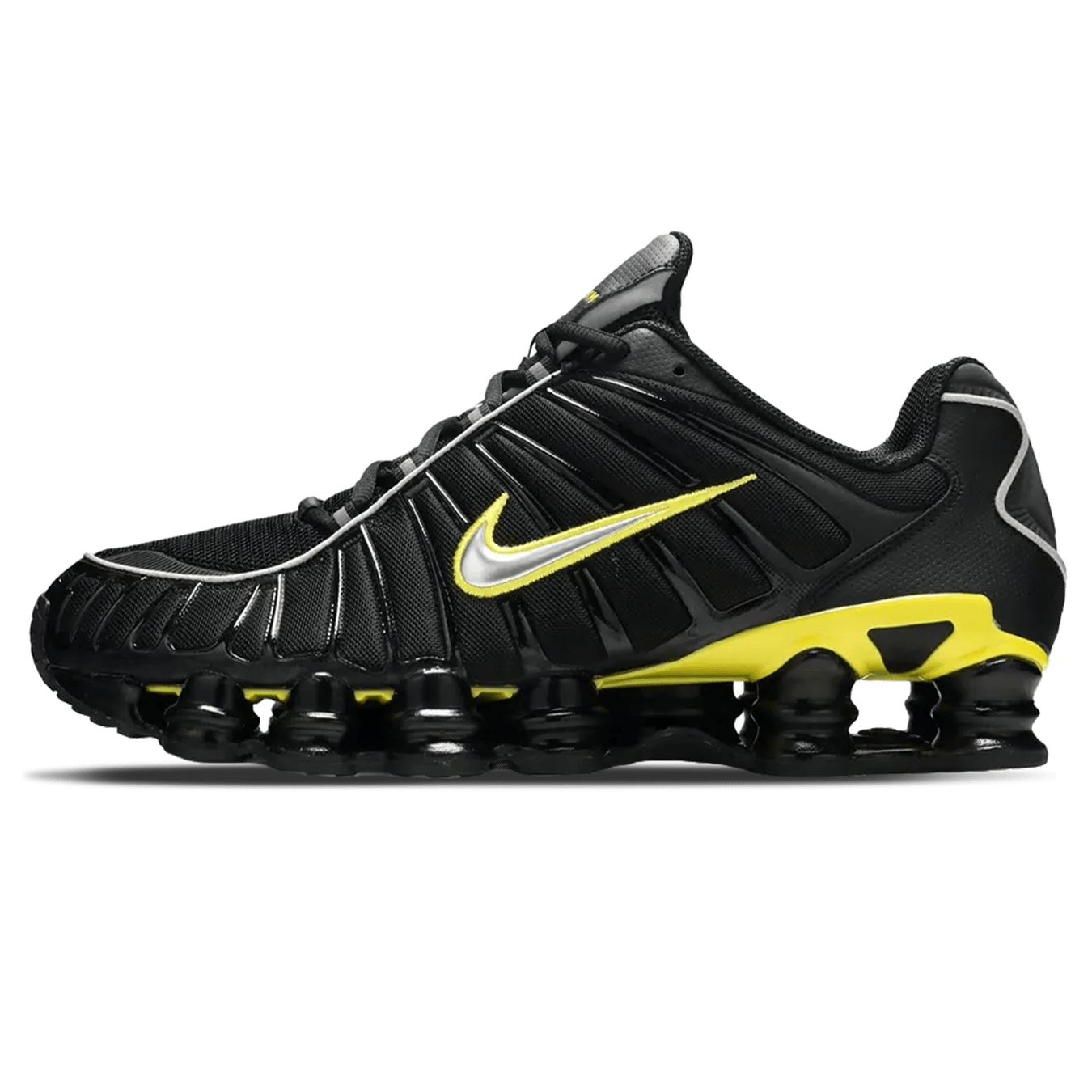 Nike Shox TL 'Black Dynamic Yellow' — UK 3 | EU 35.5 | US 3.5 — Front View