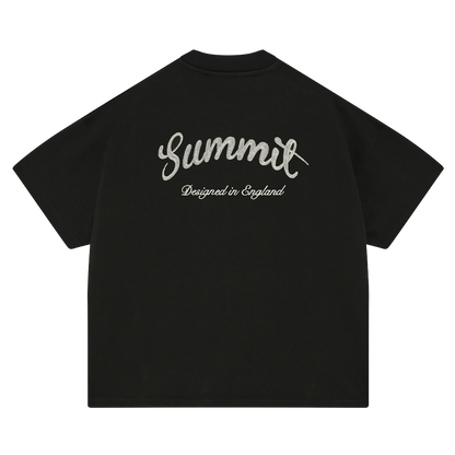 Summit Chainstitch T-Shirt 'Black' — XXS — Front View