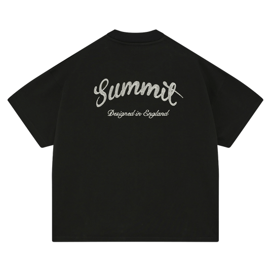 Summit Chainstitch T-Shirt 'Black' — XXS — Front View