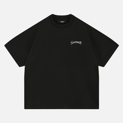 Summit Chainstitch T-Shirt 'Black' — XXS — Side View