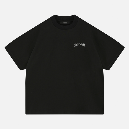 Summit Chainstitch T-Shirt 'Black' — XXS — Side View