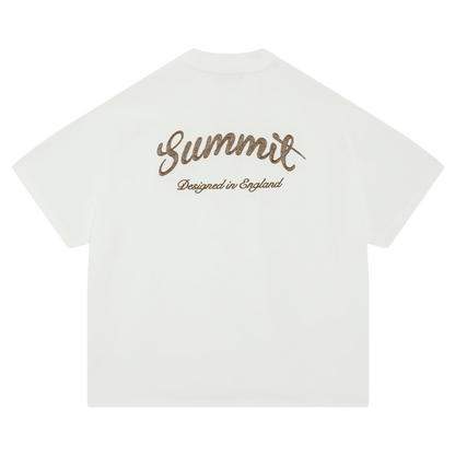 Summit Chainstitch T-Shirt 'Ecru' — XXS — Front View
