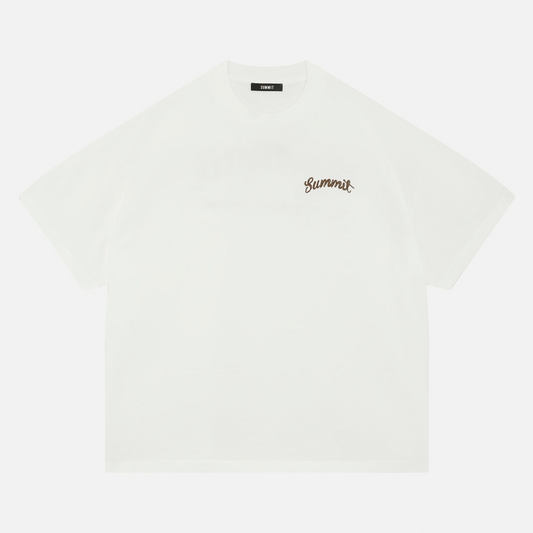 Summit Chainstitch T-Shirt 'Ecru' — XXS — Side View