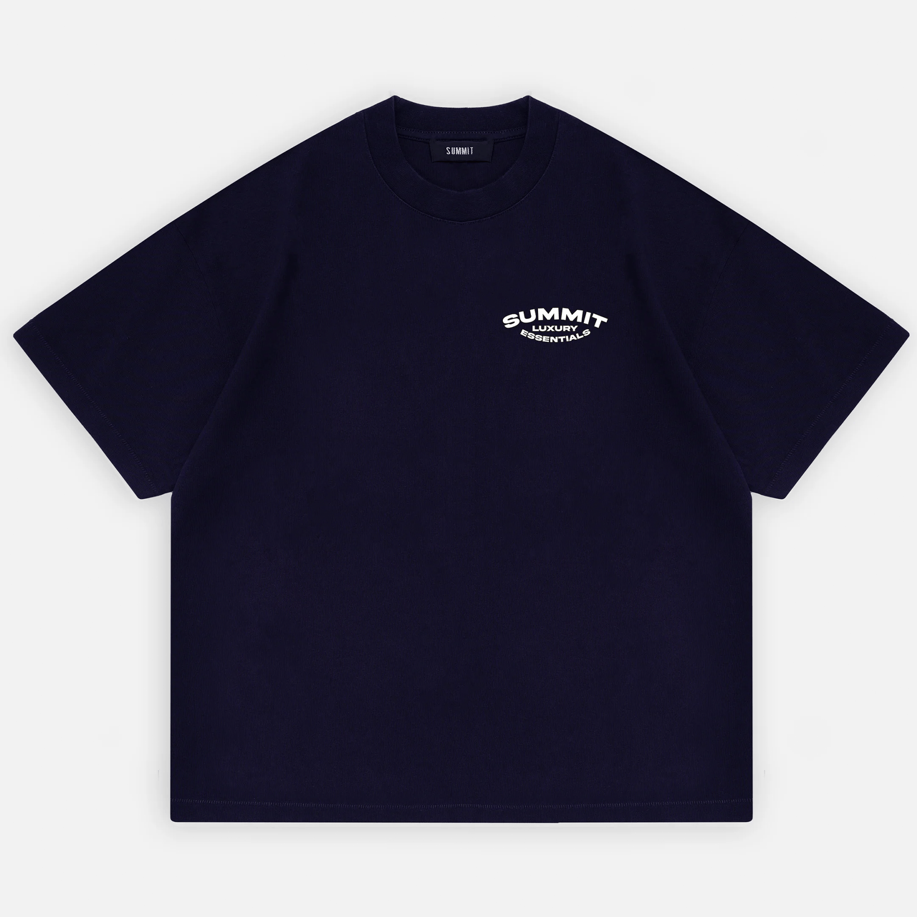 Summit Luxury Essentials T-Shirt 'Navy' — XXS — Side View