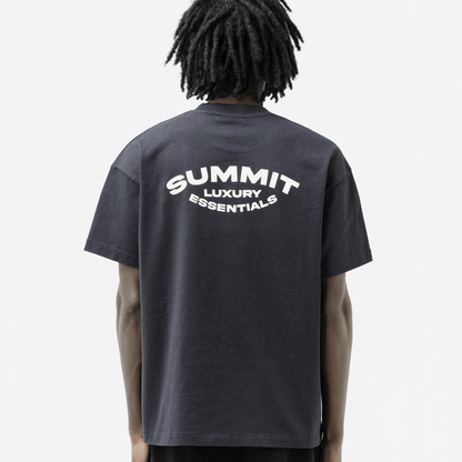 Summit Luxury Essentials T-Shirt 'Navy' — XXS — Top View