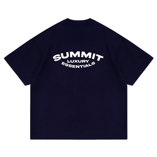 Summit Luxury Essentials T-Shirt 'Navy' — XXS — Front View