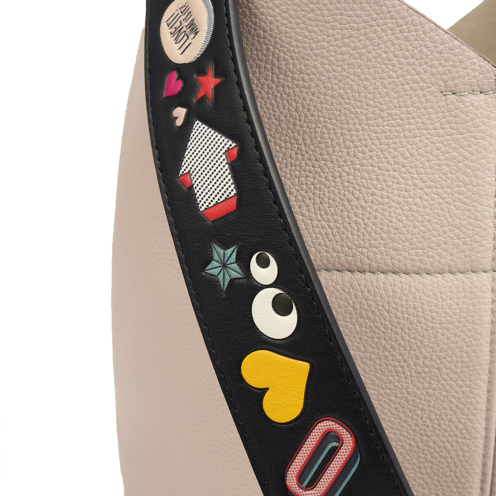Anya Hindmarch Shoulder Bag Build a Bag - Small in Grey, Pony Skin — Lifestyle View