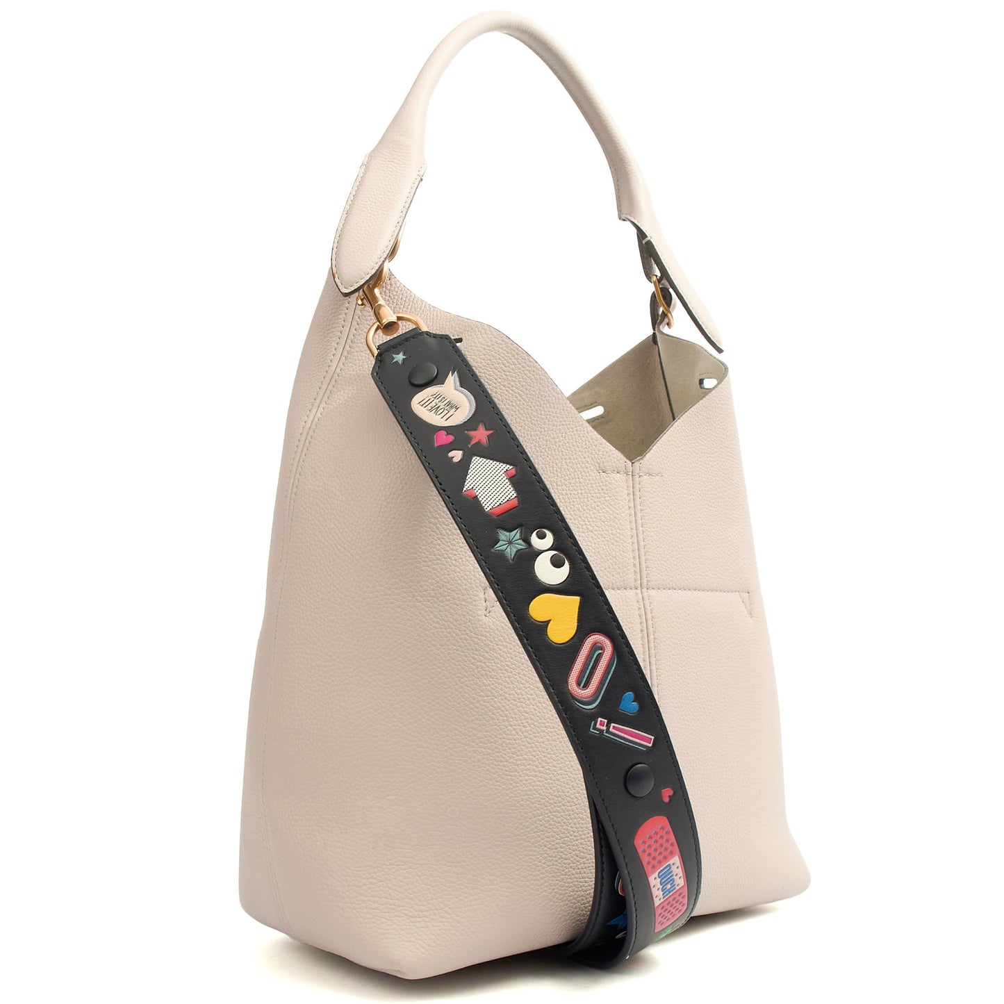 Anya Hindmarch Shoulder Bag Build a Bag - Small in Grey, Pony Skin — Alternate View 8