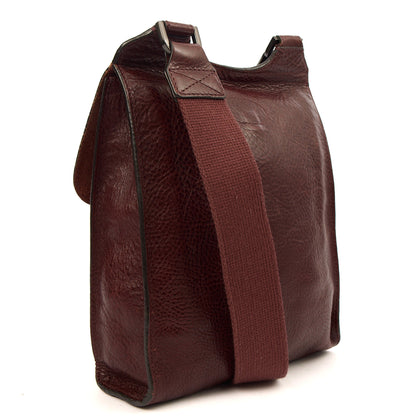Mulberry Cross Body Antony in Oxblood, Calfskin Leather — Back View