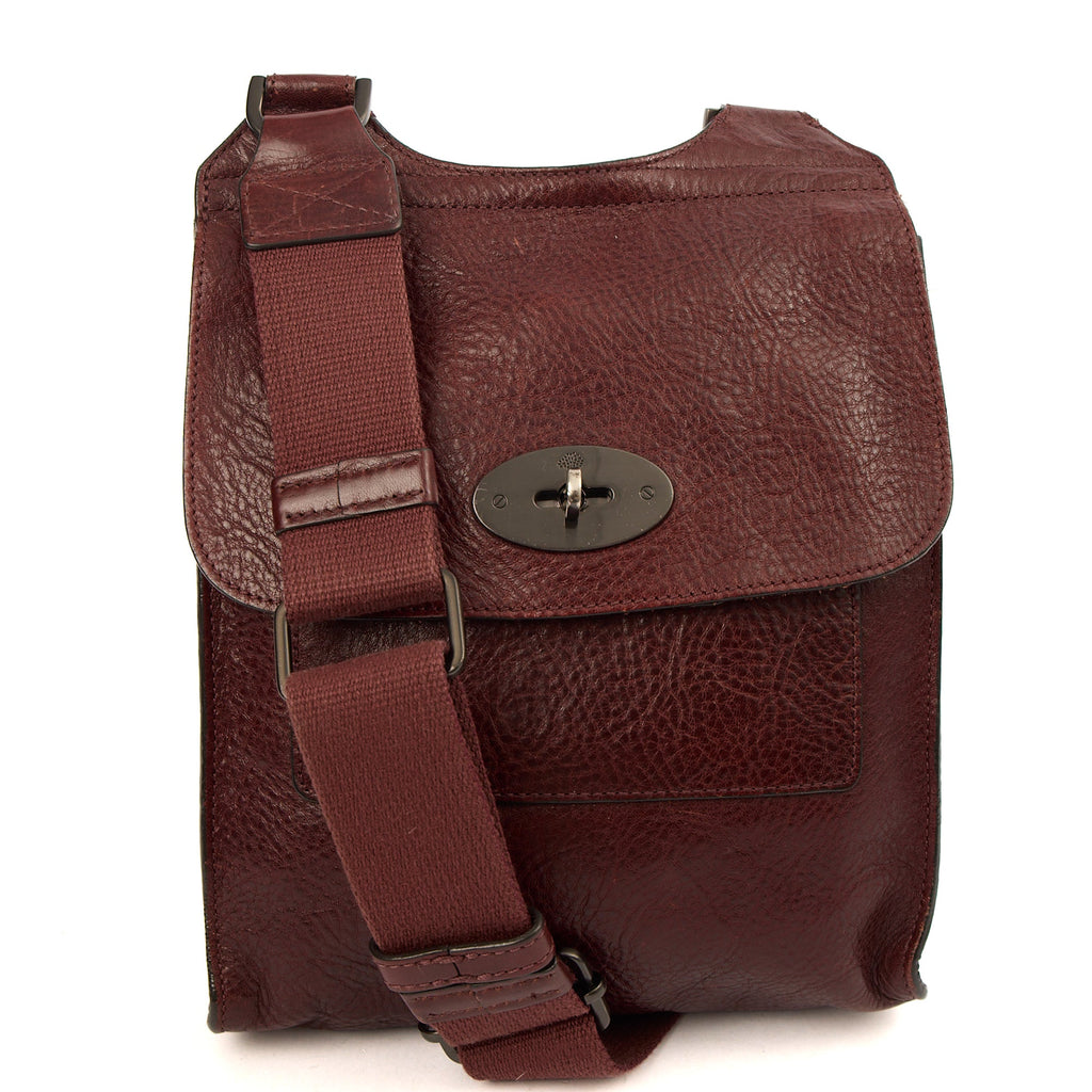 Mulberry Cross Body Antony in Oxblood, Calfskin Leather — Front View