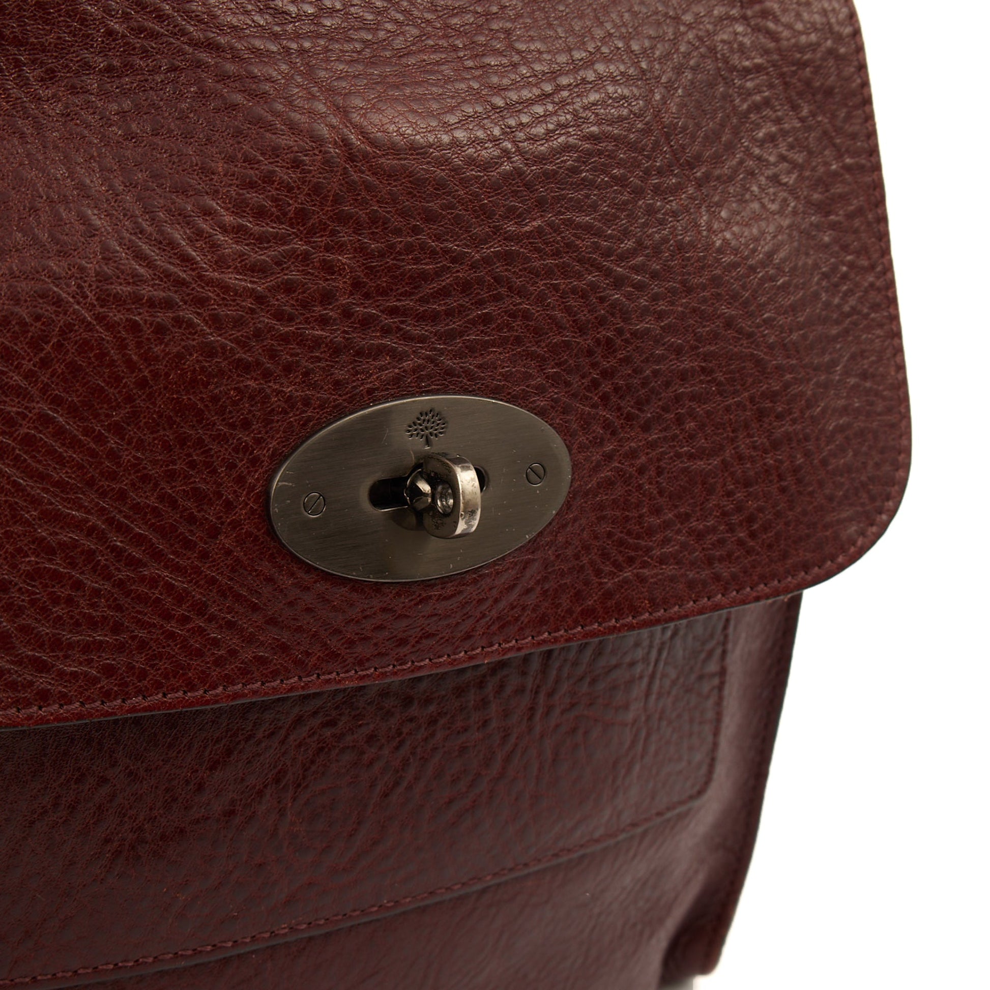 Mulberry Cross Body Antony in Oxblood, Calfskin Leather — Side View