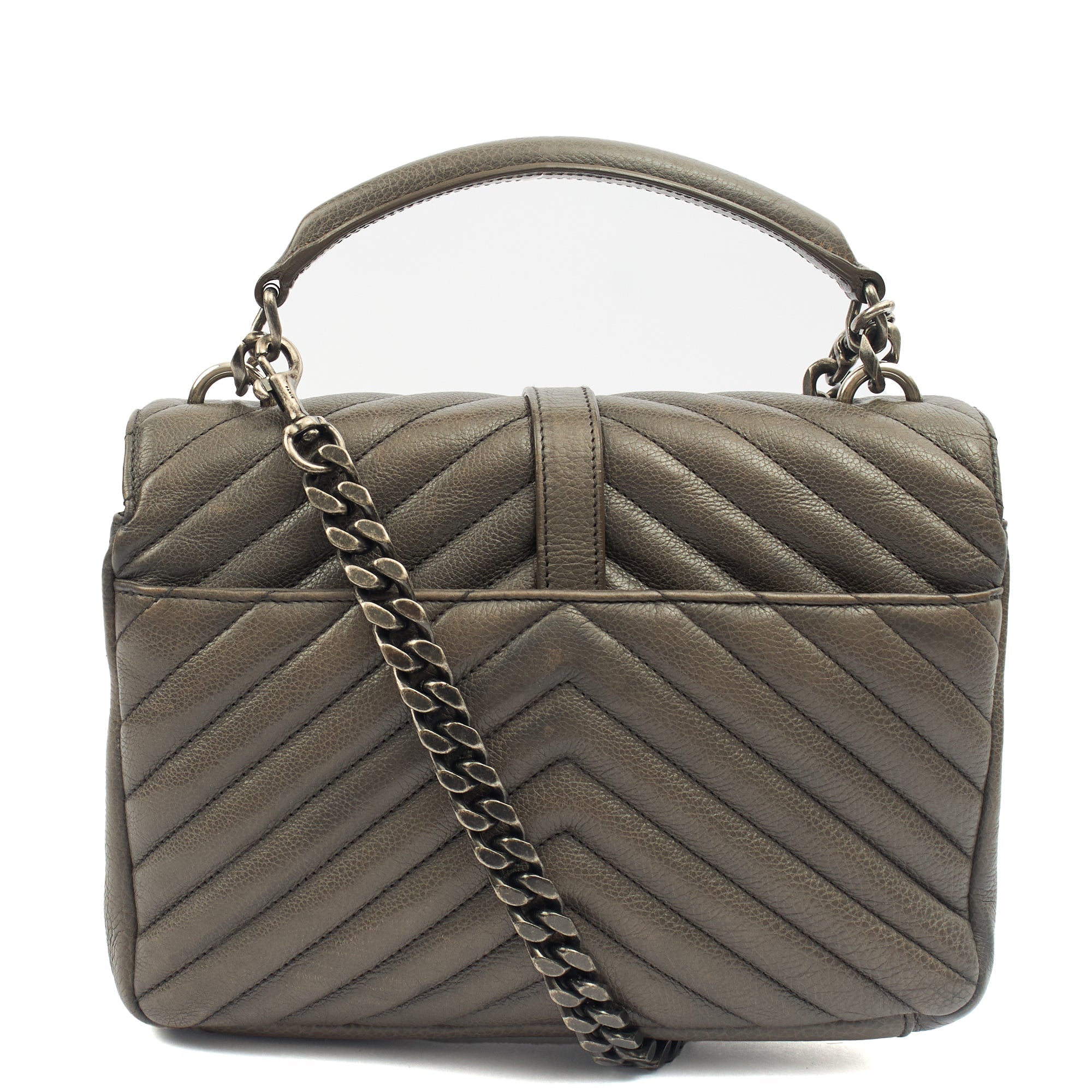 Saint Laurent Cross Body Envelope - Medium in Grey, Leather — Alternate View 15