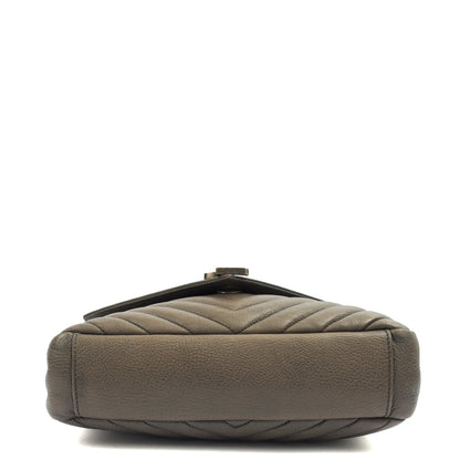 Saint Laurent Cross Body Envelope - Medium in Grey, Leather — Alternate View 10