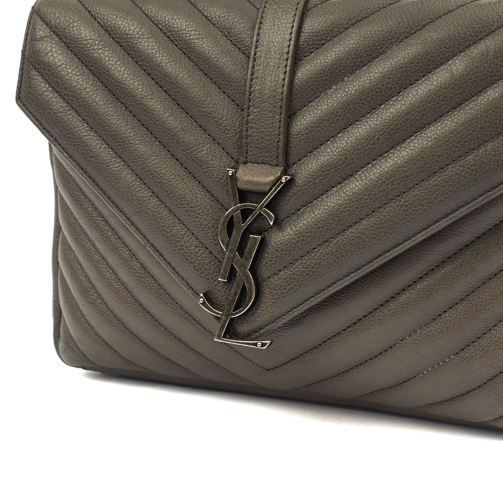 Saint Laurent Cross Body Envelope - Medium in Grey, Leather — Alternate View 12