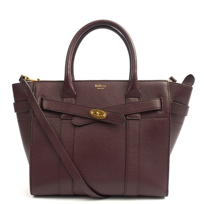 Mulberry Top Handle Zipped Bayswater in Oxblood, Calfskin Leather — Alternate View 7