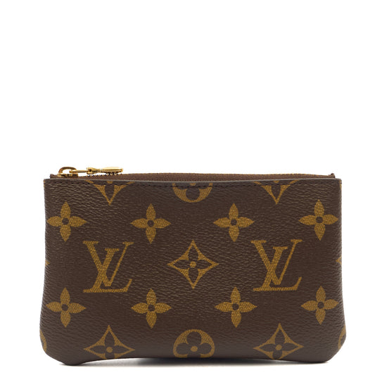 Louis Vuitton Key Ring Key Pouch in Monogram, Canvas — Front View