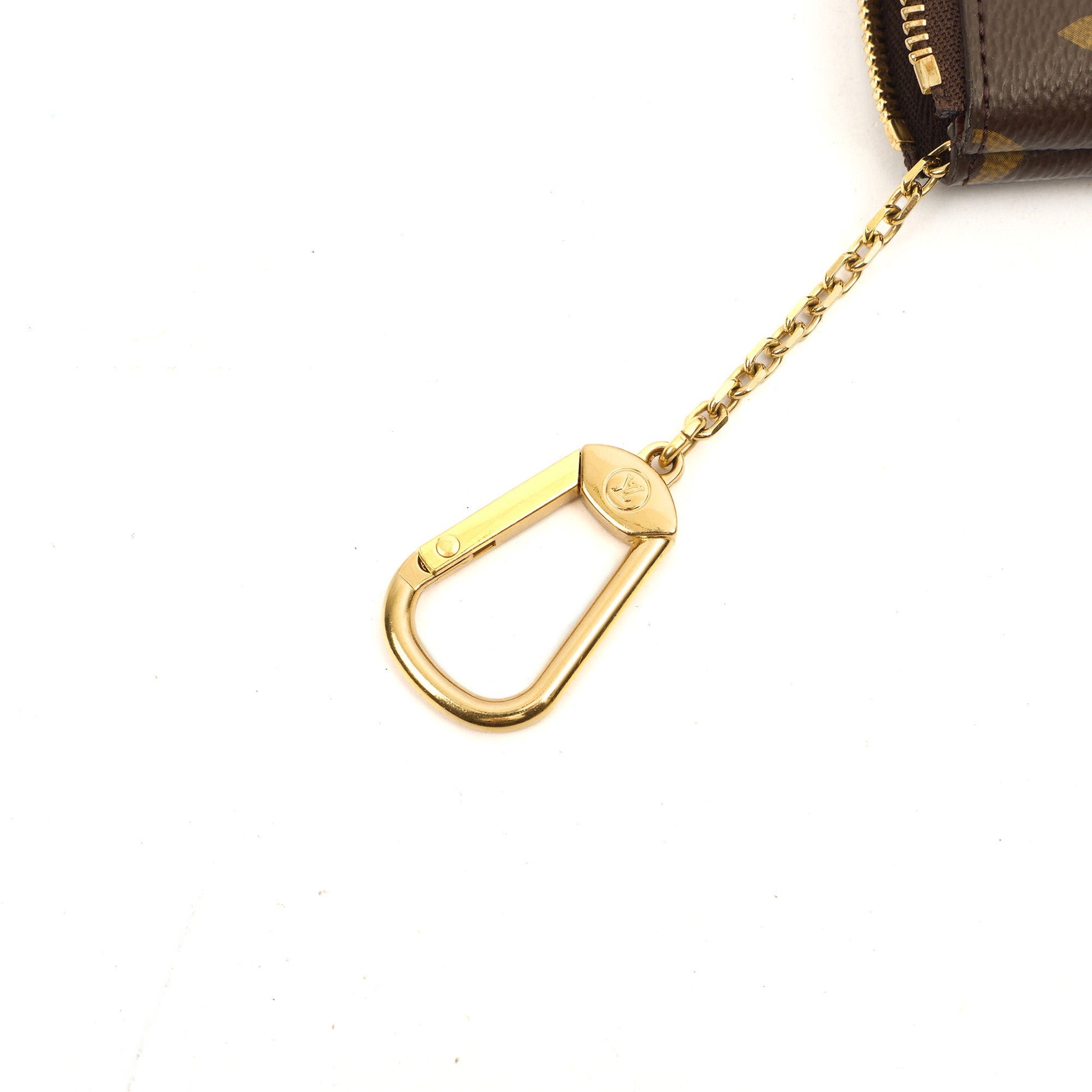 Louis Vuitton Key Ring Key Pouch in Monogram, Canvas — Detail View