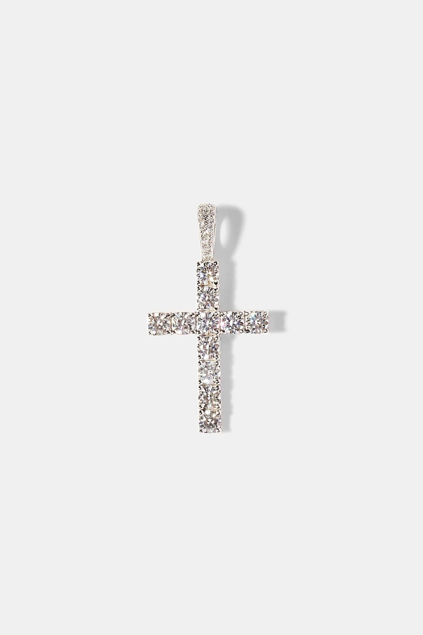 Cernucci Moissanite Cross Pendant - 30mm — One Size — Side View