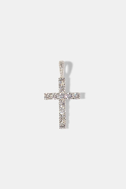 Cernucci Moissanite Cross Pendant - 30mm — One Size — Side View