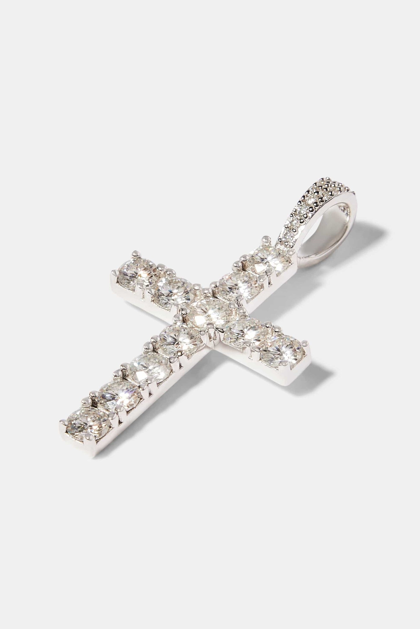 Cernucci Moissanite Cross Pendant - 30mm — One Size — Back View