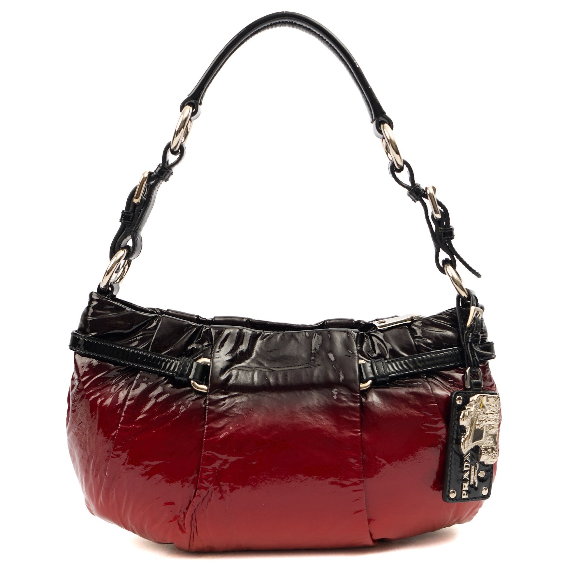 Prada Shoulder Bag Shoulder Bag in Red, Patent Leather — Alternate View 12