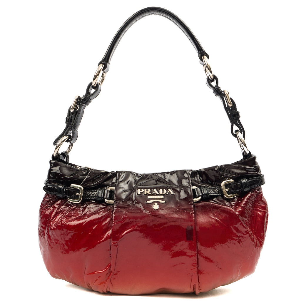 Prada Shoulder Bag Shoulder Bag in Red, Patent Leather — Alternate View 9