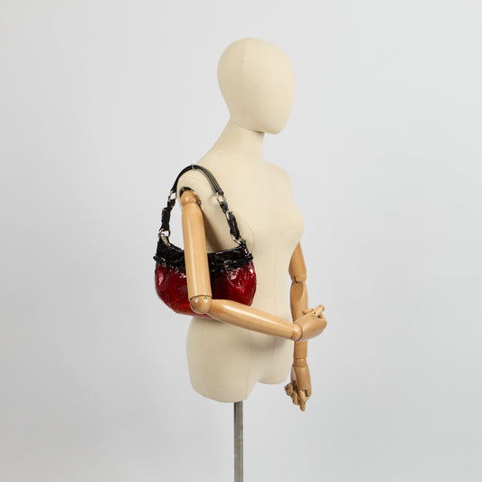 Prada Shoulder Bag Shoulder Bag in Red, Patent Leather — Side View