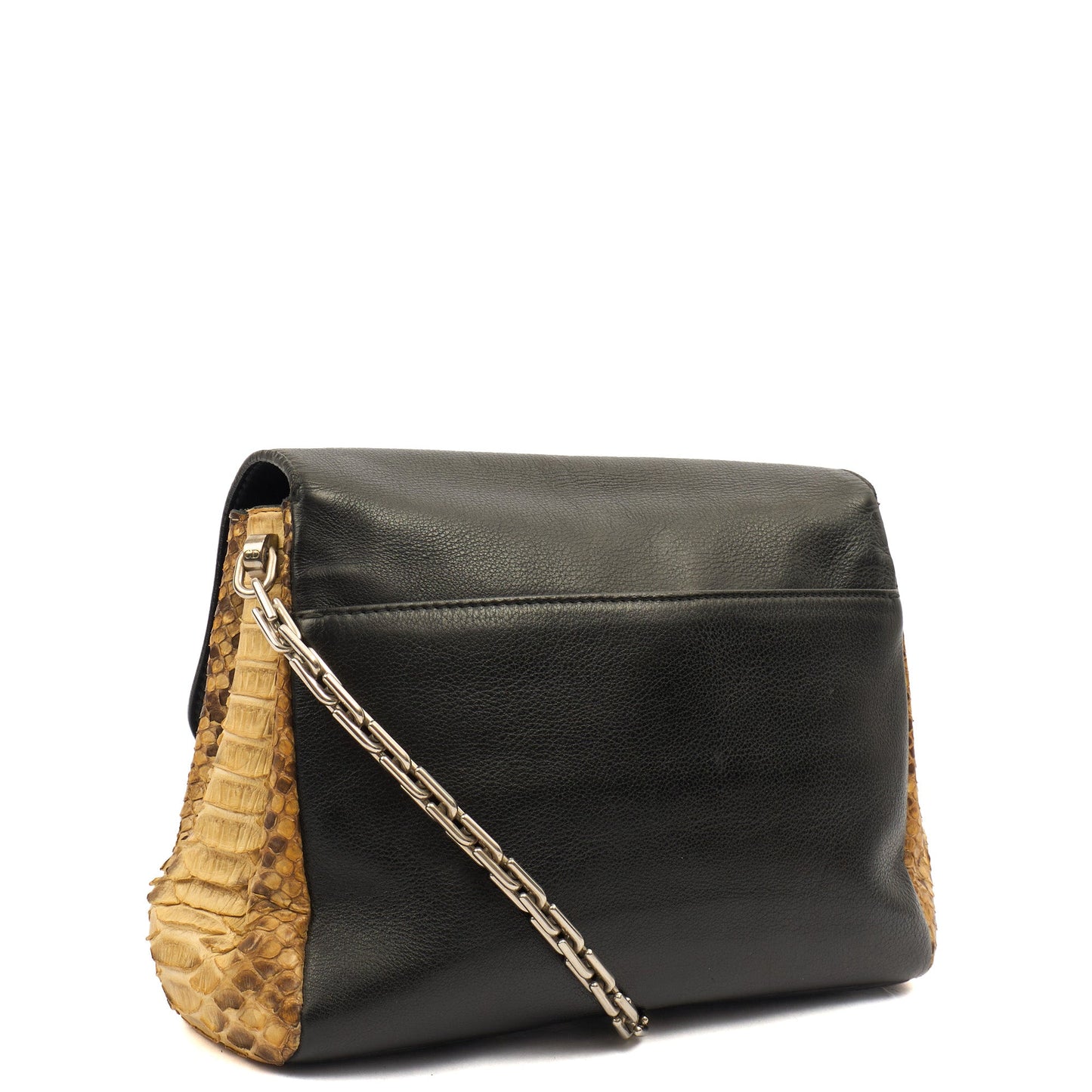 Christian Dior Shoulder Bag Diorling - Small in Black, Exotic Effect Leather — Back View