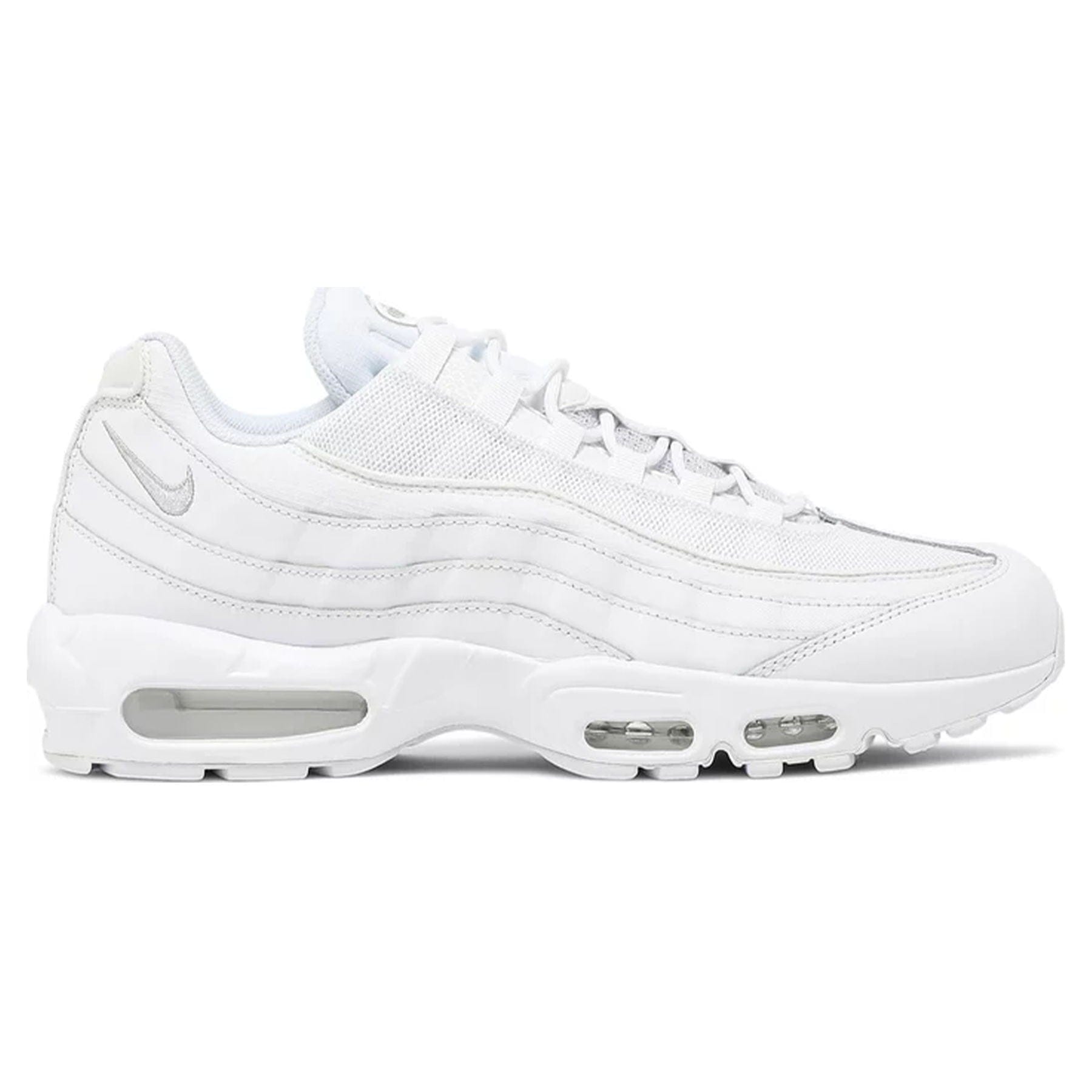 Nike Air Max 95 Essential 'Triple White' — UK 3 | EU 35.5 | US 3.5 — Side View
